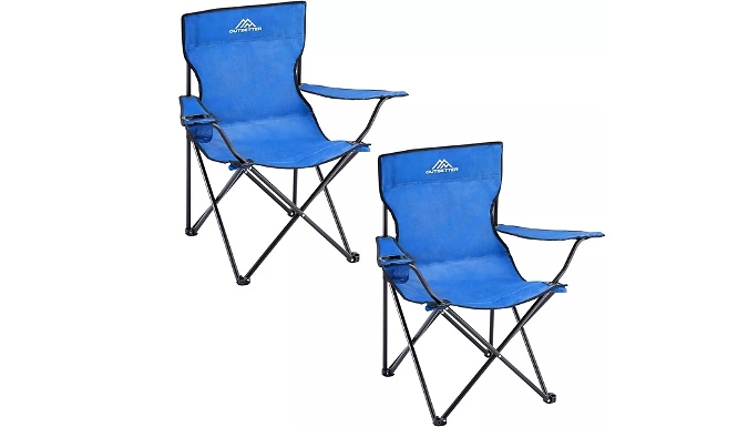 Foldable Camping Chair with Cup Holder & Side Pocket