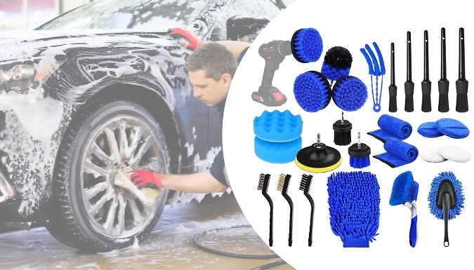 26 Piece Car Detailing Brush Set