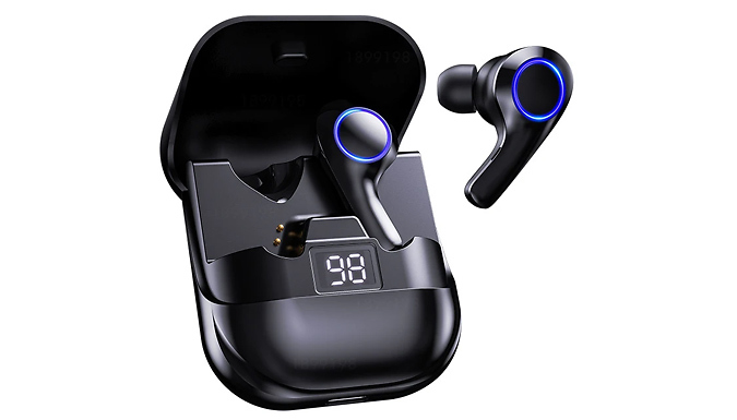Bluetooth In-Ear Sports Headphones with Charging Case - 2 Colours