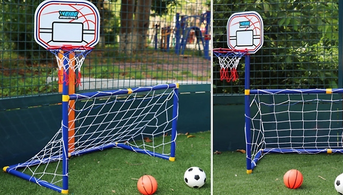 2-in-1 Football & Basketball Sports Toy Set