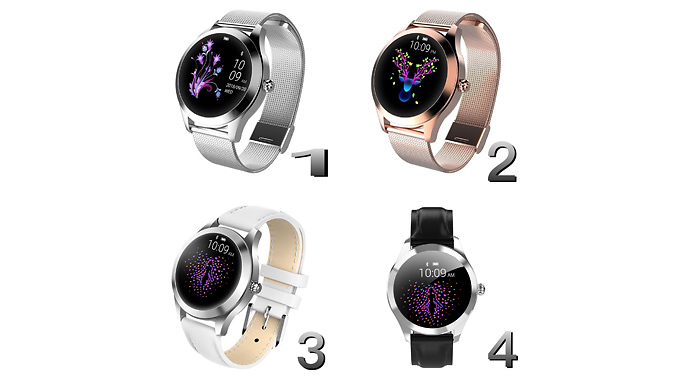 Women's Fitness Smart Watch with Heart Rate Monitor - 4 Designs at Go Groopie