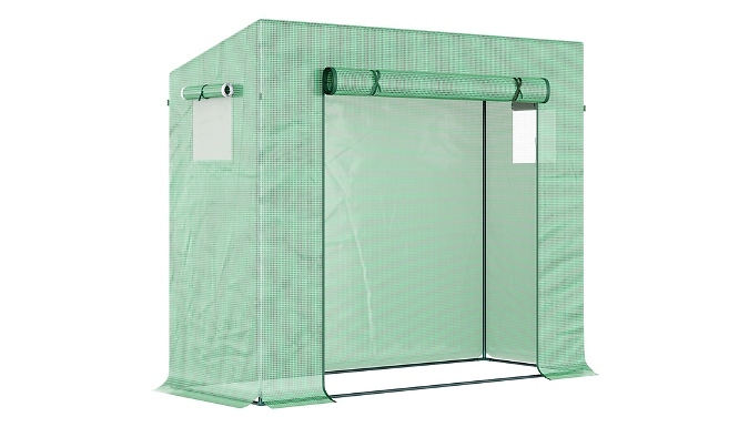 Walk-in Garden Greenhouse with Roll Up Door