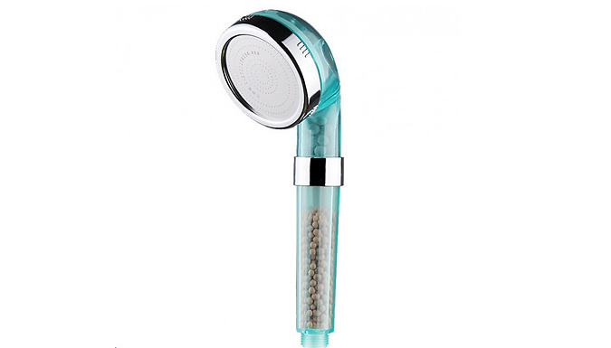 1 or 2 High-Pressure Beaded Filtering Shower Heads - 2 Colours