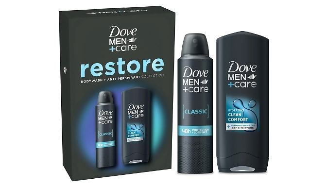 1, 2, 3 or 4-Pack Dove Men+Care Restore Bodywash & Antiperspirant Gift Set