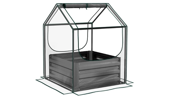 Outsunny Garden Planter Bed with Cover