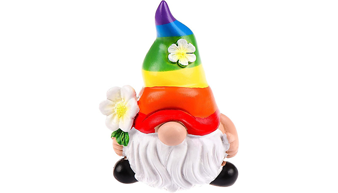 Mini Rainbow Resin Gnome at Go Groopie