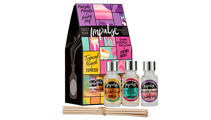 Impulse Wild & Fearless Reed Diffuser Gift Set -1, 2 or 4 Packs