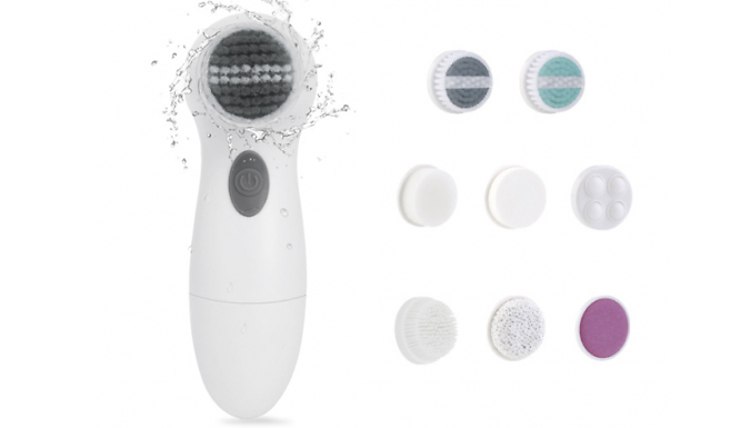 8-in-1 Electric Facial Cleansing Brush With Adjustable Pads