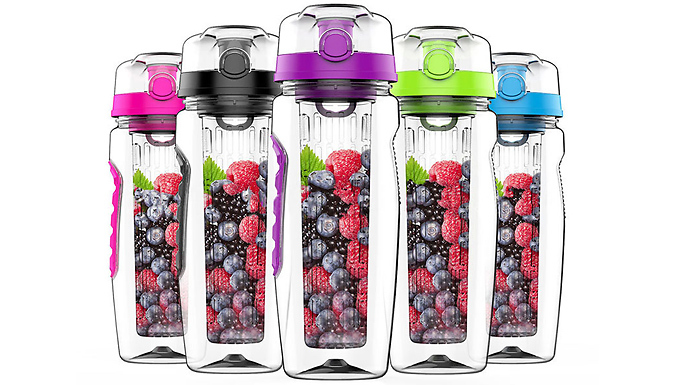 32oz Fruit Infuser Water Bottle - 5 Colours