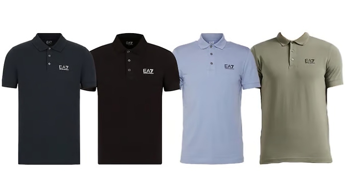 Men's Emporio Armani EA7 Polo T-Shirt - 4 Sizes & 4 Colours