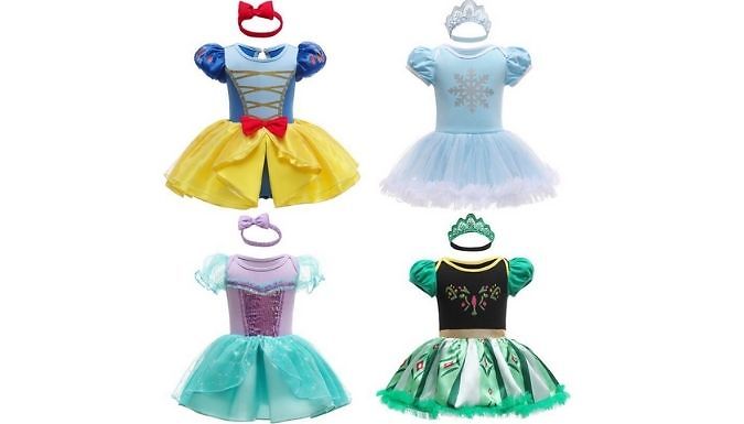 Princess-Inspired Dress-Up Costumes - 9 Designs, 4 Sizes