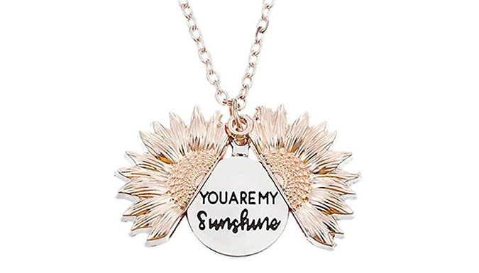 'You Are My Sunshine' Sunflower Pendant Necklace - 3 Colours