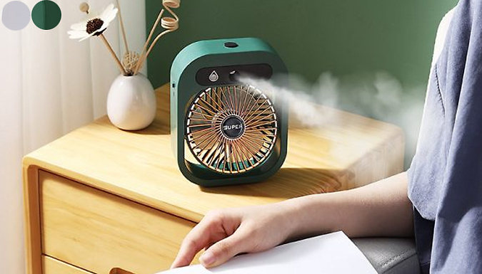 2-in-1 Humidifier Cooling Fan - 2 Colours