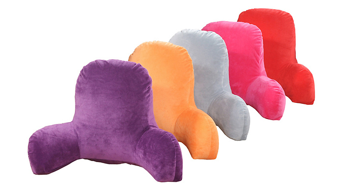 Soft Plush Lumbar Support Sofa Cushion with Arms - 8 Colours
