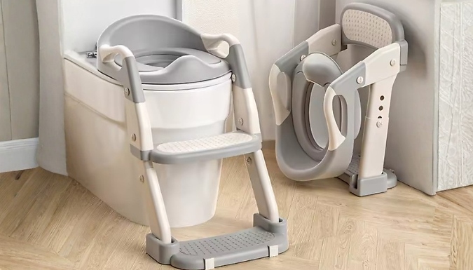 2-in-1 Folding Potty & Toilet Training Ladder - 3 Colours!