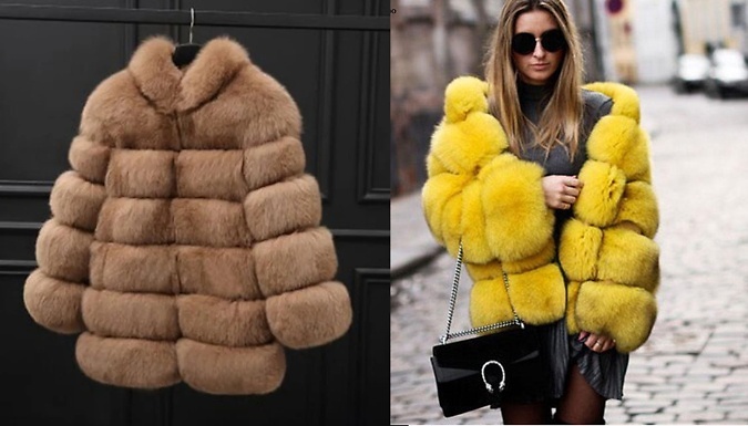 Faux Fur Coat - 6 Colours, 5 Sizes