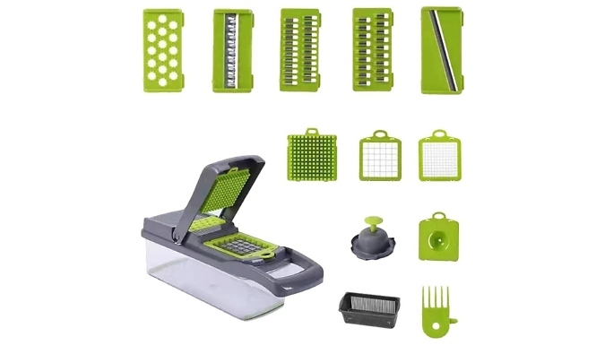 Alivio 14-in-1 Vegetable Chopper & Slicer with Container!
