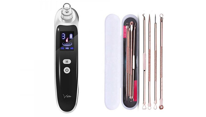 Electric Blackhead Remover With Optional Blemish Extractors