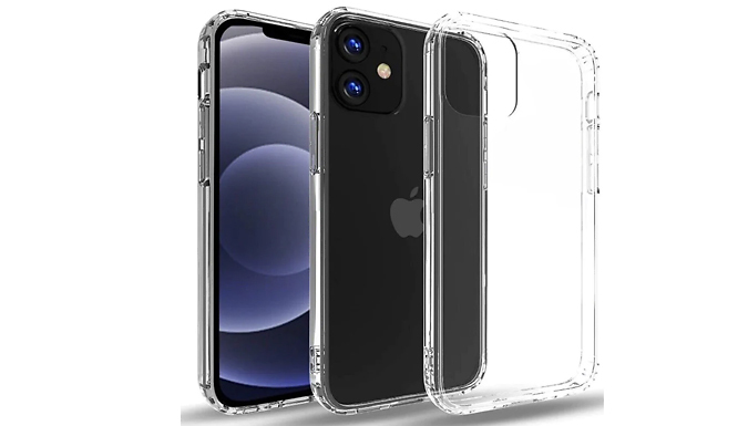 Clear Silicone Protective Phone Case for iPhone 12 and 12 Pro