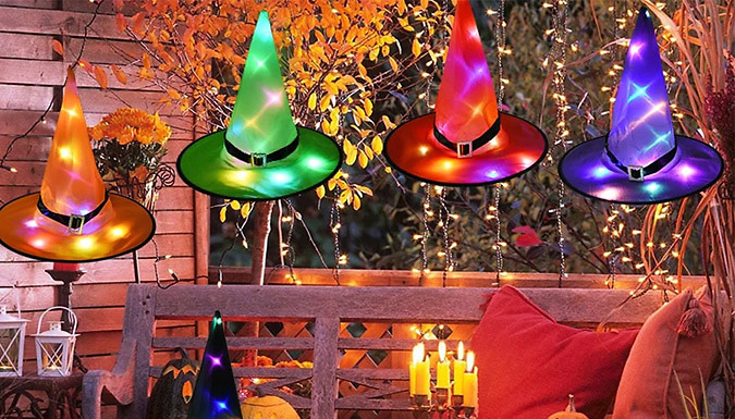 Halloween Decoration LED Witch Hats - 6 Colours