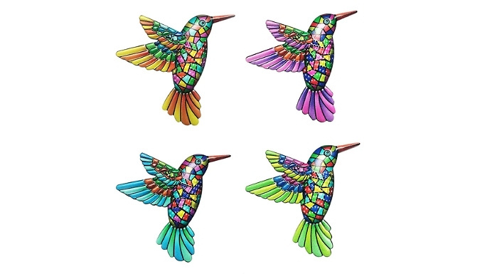 2, 3 or 4-Pack of Metal Garden Decorations - 3 Designs, 9 Colours. at Go Groopie IE
