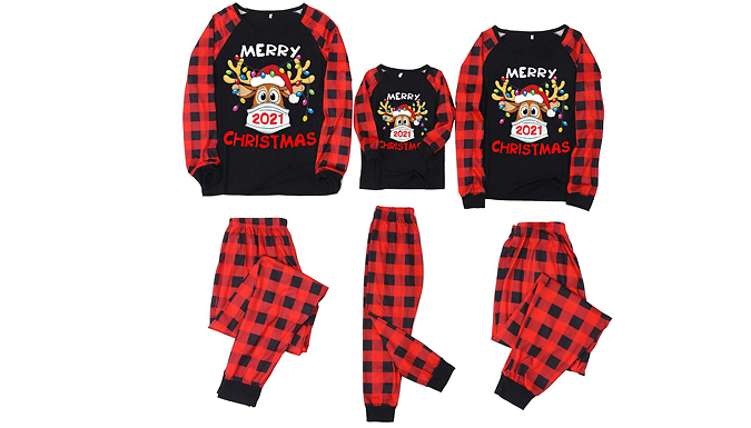 Family Christmas 2021 Checked Pyjama Set - Men's, Women's or Kid's