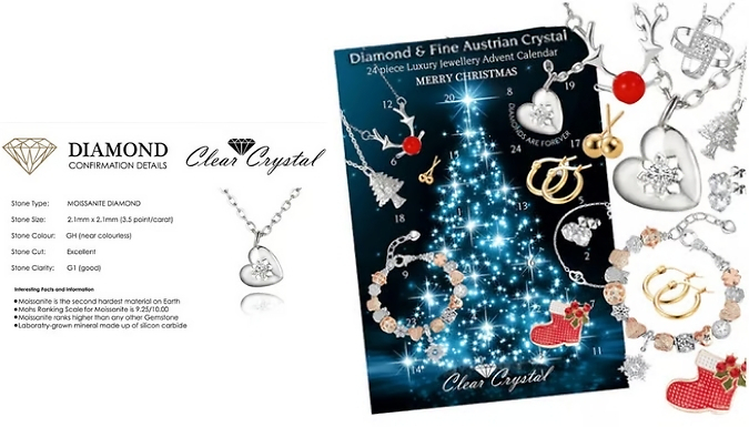 Swarovski Crystals & Moissanite Collection – Luxury Advent Calendar