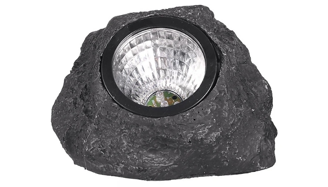 Solar Stone Garden Spotlights - 2 Colours