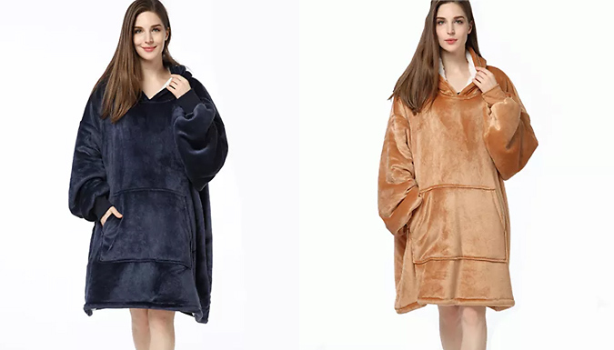 Women's Plush Hooded Blanket - 7 Colours