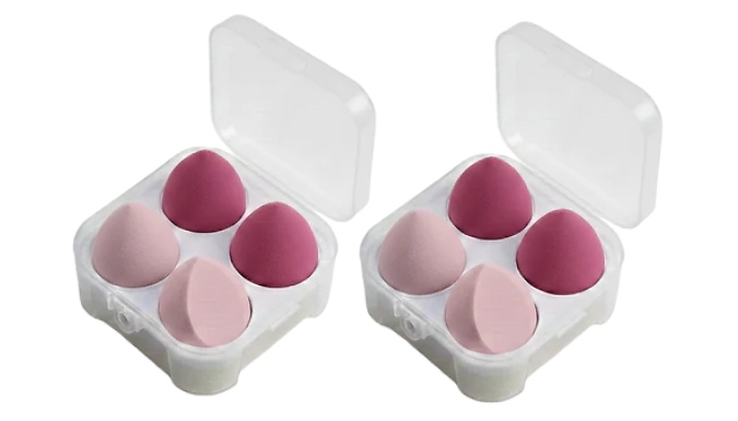 Makeup Blending Sponge Sets with Travel Case - Includes 8 Sponges & 2 Cases!