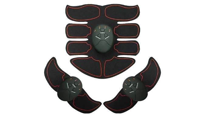 1 or 3-Piece EMS Abdominal Massager at Go Groopie