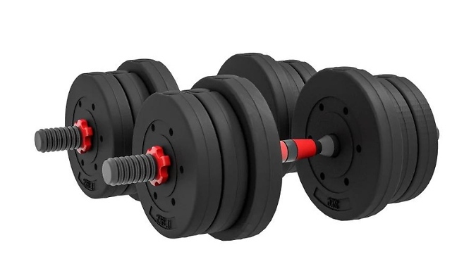 2-in-1 Adjustable Dumbbell Weight Set - 2 Weight Options!