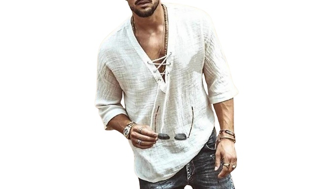 Men's Summer Casual Linen Shirt - 4 Colours & 6 Sizes
