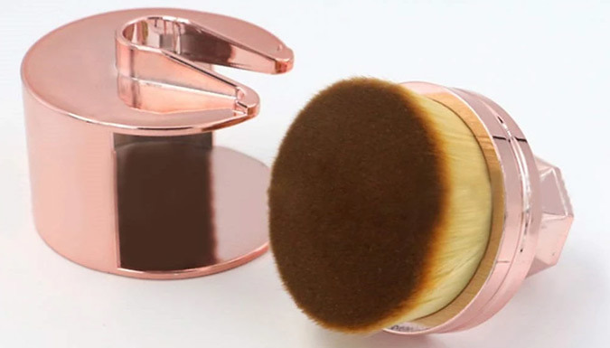 Glamza Rose Gold Plated O Circle Powder Foundation Brush at Go Groopie