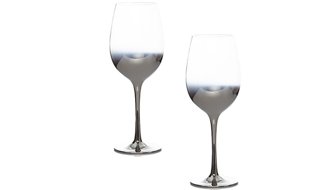 Aurora Silver Luxury Wine Glasses - 2, 4, 6 or 8 Glasses