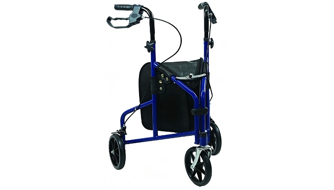 Folding Adjustable 3-Wheel Rollator Walker