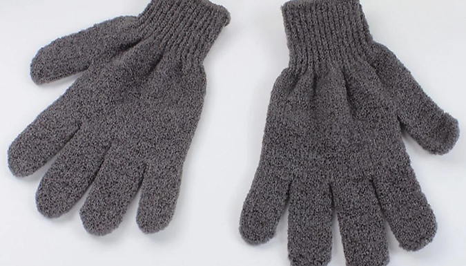 Glamza Bamboo Charcoal Exfoliating Gloves