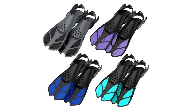 Adjustable Swimming Fin Flippers - 4 Colours & 2 Sizes. from Go Groopie