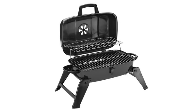 Portable 2-Tier Foldable Charcoal BBQ Grill