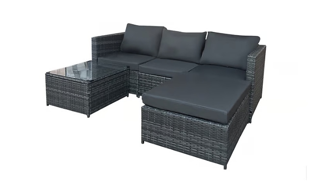 3-Seater Rattan Garden Corner Sofa Set