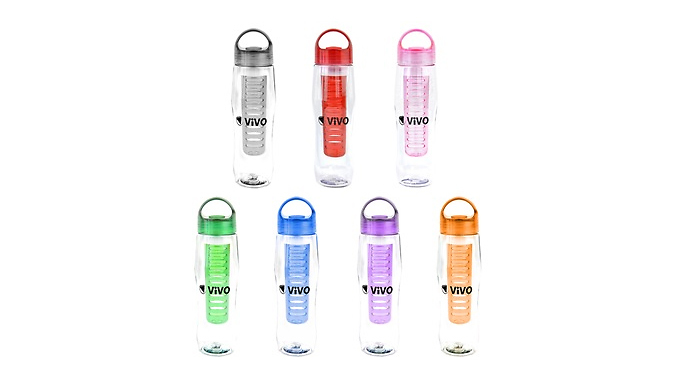 700ml Fruit Infusion Water Bottle - 7 Colours