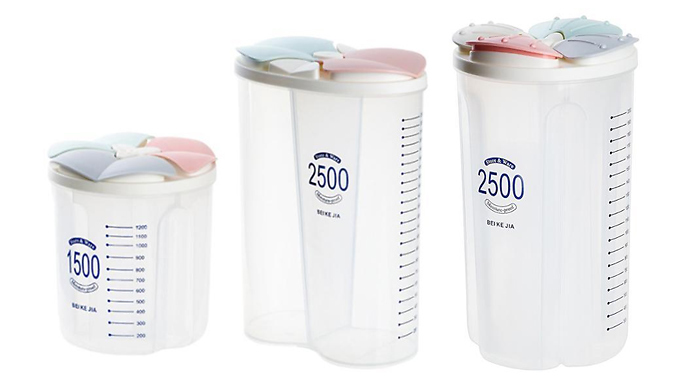 Separated Sealed Food Storage Containers - 2, 3 or 4 Compartments