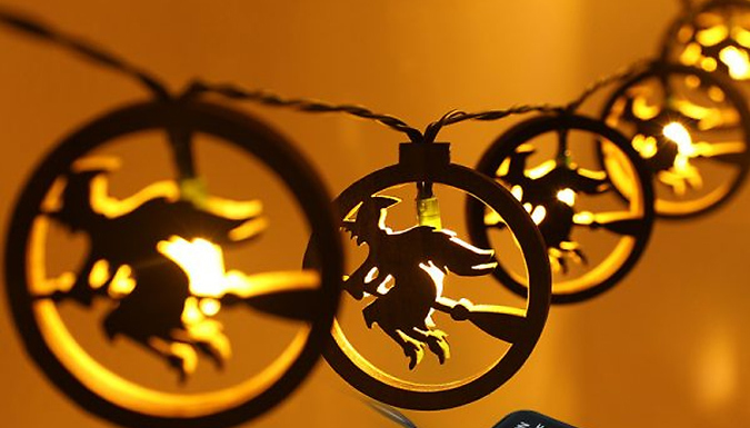 LED Spooky Halloween String Light - 2 Colours & 4 Designs