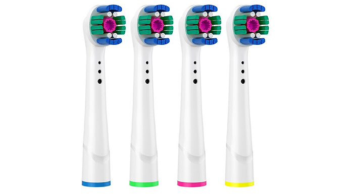 4-Pack Replacement Electric Toothbrush Heads - 7 Options