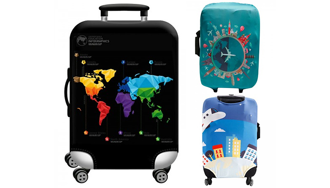 Luggage Cover Protector - 3 Designs & 2 Sizes Luggage Cover Protector - 3 Designs & 2 Sizes