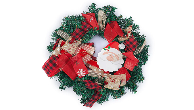 Decorative Christmas Door Wreath - 4 Designs