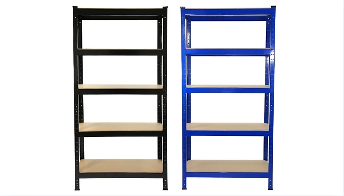 1 or 2 Monster T-Rax 5-Tier Heavy-Duty Shelving Units - 2 Colours!
