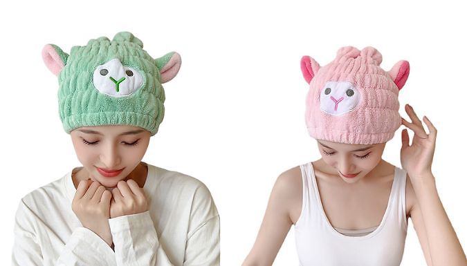 Cute Cartoon Sheep Hair Drying Cap - 4 Colours