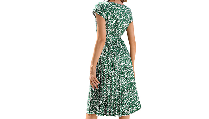 Floral Print Belted Sleeveless Dress - 3 Colours & 5 Sizes