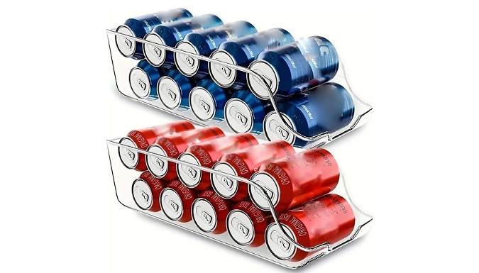 Transparent Drinks Fridge Organiser - 1 or 2-Pack!